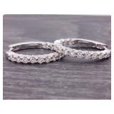Stunning 1.10 Carat Inside Out Diamond Oval Hoops in 14k Gold