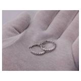 Stunning 1.10 Carat Inside Out Diamond Oval Hoops in 14k Gold