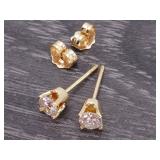 Classic .65 Carat Diamond Studs in 14k Gold