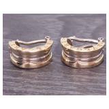 BVLGARI B.zero1 Four-Band Estate Earrings in Yellow Gold