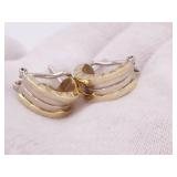 BVLGARI B.zero1 Four-Band Estate Earrings in Yellow Gold