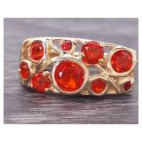 1.10 Carat Orange Mandarin Garnet Hinged Huggie Earrings in 14k Gold