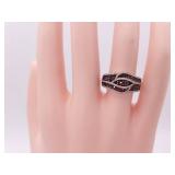 *5.0 Carat Dark Orange and White Diamond Estate Ring in Rose Gold