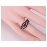 *5.0 Carat Dark Orange and White Diamond Estate Ring in Rose Gold
