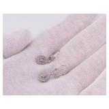 1/2 Carat Diamond Teardrop Dangle Earrings in White Gold