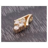 Tear Drop Diamond Pendant in 14k Gold