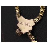 Over 100 Year Old "Book" Link Necklace With Cameo Pendant