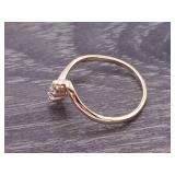 Free Form Diamond Ring in Yellow Gold