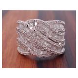 2.5 Carat Diamond Triple Weave Silver Ring