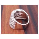 2.5 Carat Diamond Triple Weave Silver Ring