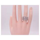 2.5 Carat Diamond Triple Weave Silver Ring