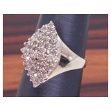 1.12 Carat Diamond Cluster Statement Ring in Yellow Gold