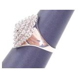 1.12 Carat Diamond Cluster Statement Ring in Yellow Gold
