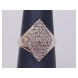 1.12 Carat Diamond Cluster Statement Ring in Yellow Gold