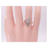 1.12 Carat Diamond Cluster Statement Ring in Yellow Gold