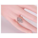 1.12 Carat Diamond Cluster Statement Ring in Yellow Gold