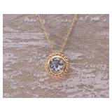 Beautiful Gemstone Estate Necklace in 10k Yellow Gold
