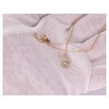 Beautiful Gemstone Estate Necklace in 10k Yellow Gold