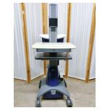 WOW MSRP $4000 Ergotron StyleView Industrial Grade Mobile Laptop Or Stand Up/Sit Computer Workstation Height Adjustable Platform Medical COW Cart - Electronics Not Included! No Key!