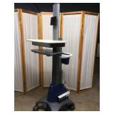 WOW MSRP $4000 Ergotron StyleView Industrial Grade Mobile Laptop Or Stand Up/Sit Computer Workstation Height Adjustable Platform Medical COW Cart - Electronics Not Included! No Key!