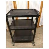 Luxor 3-Shelf Black Utility Cart