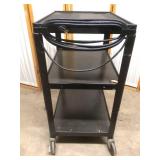 Luxor 3-Shelf Black Utility Cart