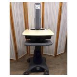 WOW MSRP $4000 Ergotron StyleView Industrial Grade Mobile Laptop Or Stand Up/Sit Computer Workstation Height Adjustable Platform Medical COW Cart - Electronics Not Included! #2 No Key!