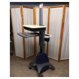 WOW MSRP $4000 Ergotron StyleView Industrial Grade Mobile Laptop Or Stand Up/Sit Computer Workstation Height Adjustable Platform Medical COW Cart - Electronics Not Included! #2 No Key!
