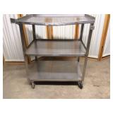 Bathtub Table On # Shelf Stainless Steel Cart - Top Shelf Bent On Cart