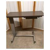 Overbed Table With Slide Out Vanity Tray - Great Condition!