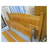 King Size Solid Wood Headboard, Footboard, Side Rails