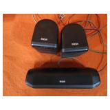 Acer 23" Screen, RCA Surround Speakers, Sonos Speakers