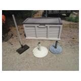 Patio Storage Box & Umbrella Stands