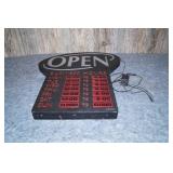 Lighted Open Sign