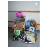 Assorted Toys, Sleds, and Games
