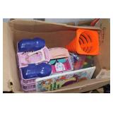 Assorted Toys, Sleds, and Games
