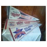 (3) Minnesota Twins Pennants. 1987, 1985, and 1991.  30in. Rare Honeywell. 30in
