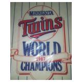 (3) Minnesota Twins Pennants. 1987, 1985, and 1991.  30in. Rare Honeywell. 30in