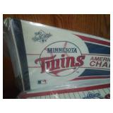(3) Minnesota Twins Pennants. 1987, 1985, and 1991.  30in. Rare Honeywell. 30in