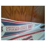 (3) Minnesota Twins Pennants. 1987, 1985, and 1991.  30in. Rare Honeywell. 30in