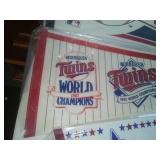 (3) Minnesota Twins Pennants. 1987, 1985, and 1991.  30in. Rare Honeywell. 30in