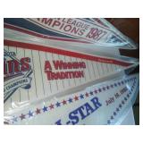 (3) Minnesota Twins Pennants. 1987, 1985, and 1991.  30in. Rare Honeywell. 30in