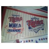 (3) Minnesota Twins Pennants. 1987, 1985, and 1991.  30in. Rare Honeywell. 30in