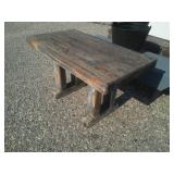 3 Benches with attached plastic pots.