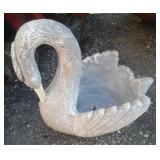 Cement Swan Planter.