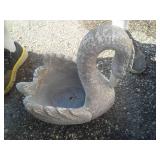 Cement Swan Planter.