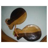 Wood Carving pieces, MN Cribbage board.