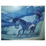 Print of Man on his burro