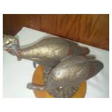 2 Wild Turkeys Statue Double Take By Big Sky Carvers