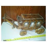 Stagecoach Lamp  Wood, Hand Crafted, Great Detail.